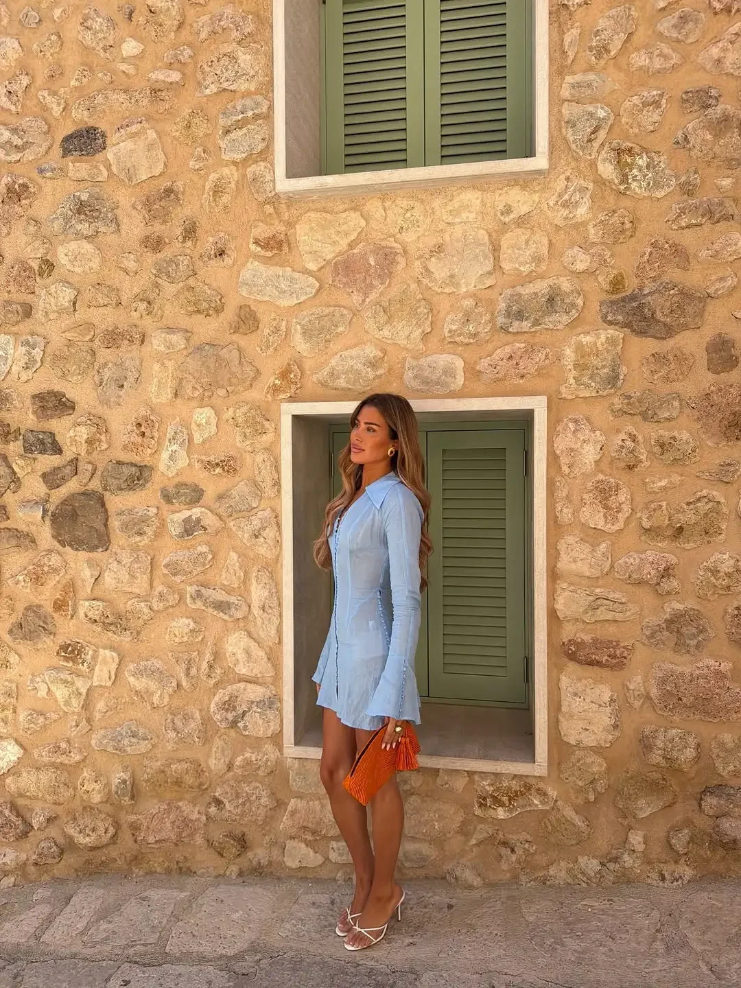 Fashion Solid Slim Mini Dress Women Elegant Lapel Flare Long Sleeve Corset A-line Shirtdress Summer Female Daily Street Skirt