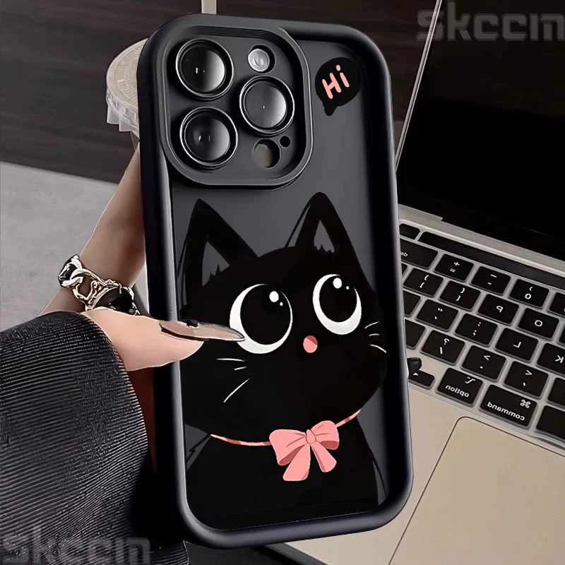 حافظة لهاتف آيفون 16E 16 15 14 Pro Max 13 12 11 8 7 Plus X XR XS Max غطاء سيليكون غير لامع