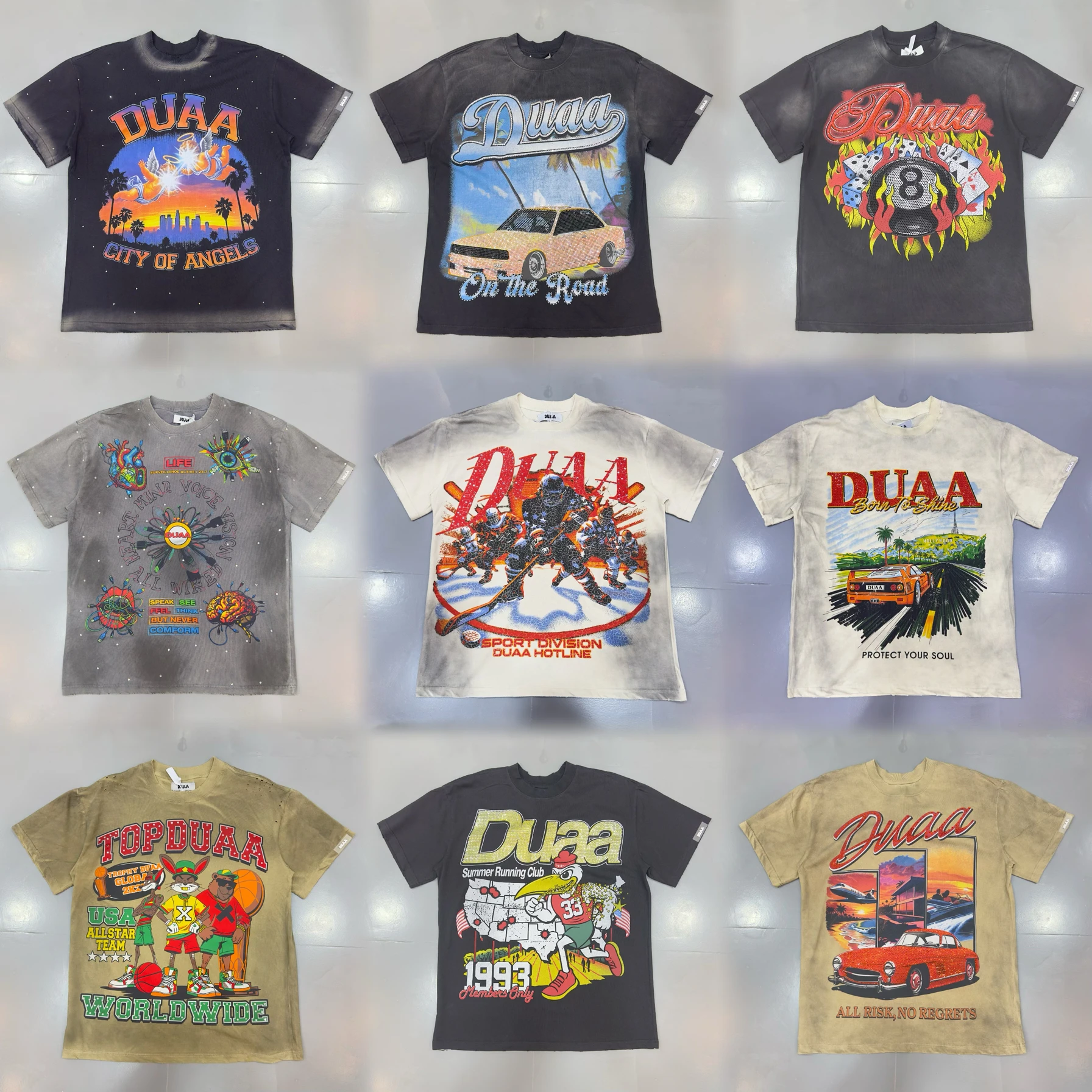 DUAA T-shirt vintage américain - Streetwear Brand Photography avis et prix