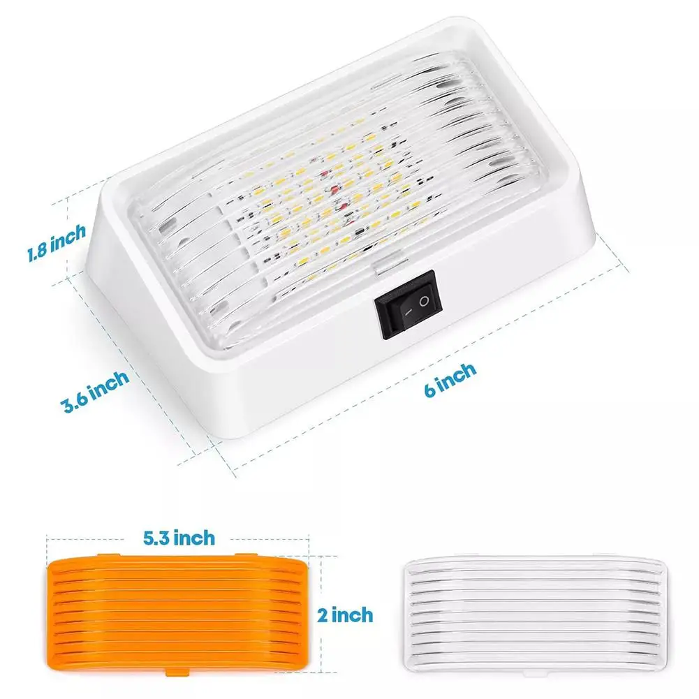 12V RV LED Veranda Licht mit Schalter Wasserdichte Wandlampen Markise Wohnmobil Camper Anhänger Lampe