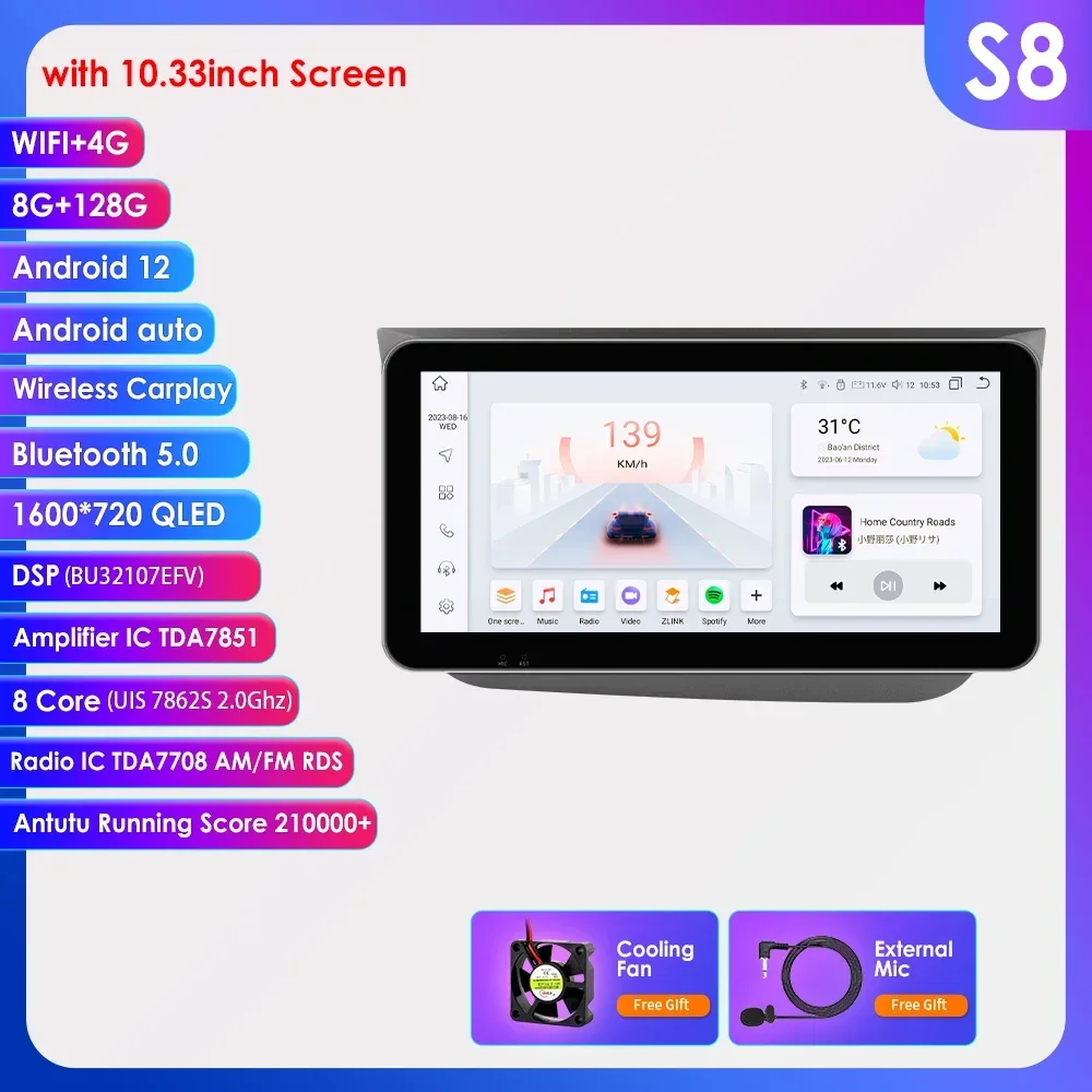 9 ''7862 Intelligent Scherm 2din Android Auto Radio Multimedia Video Speler Voor Stoel Altea Voor Toledo Gps Nav Carplay Auto 4G Rds
