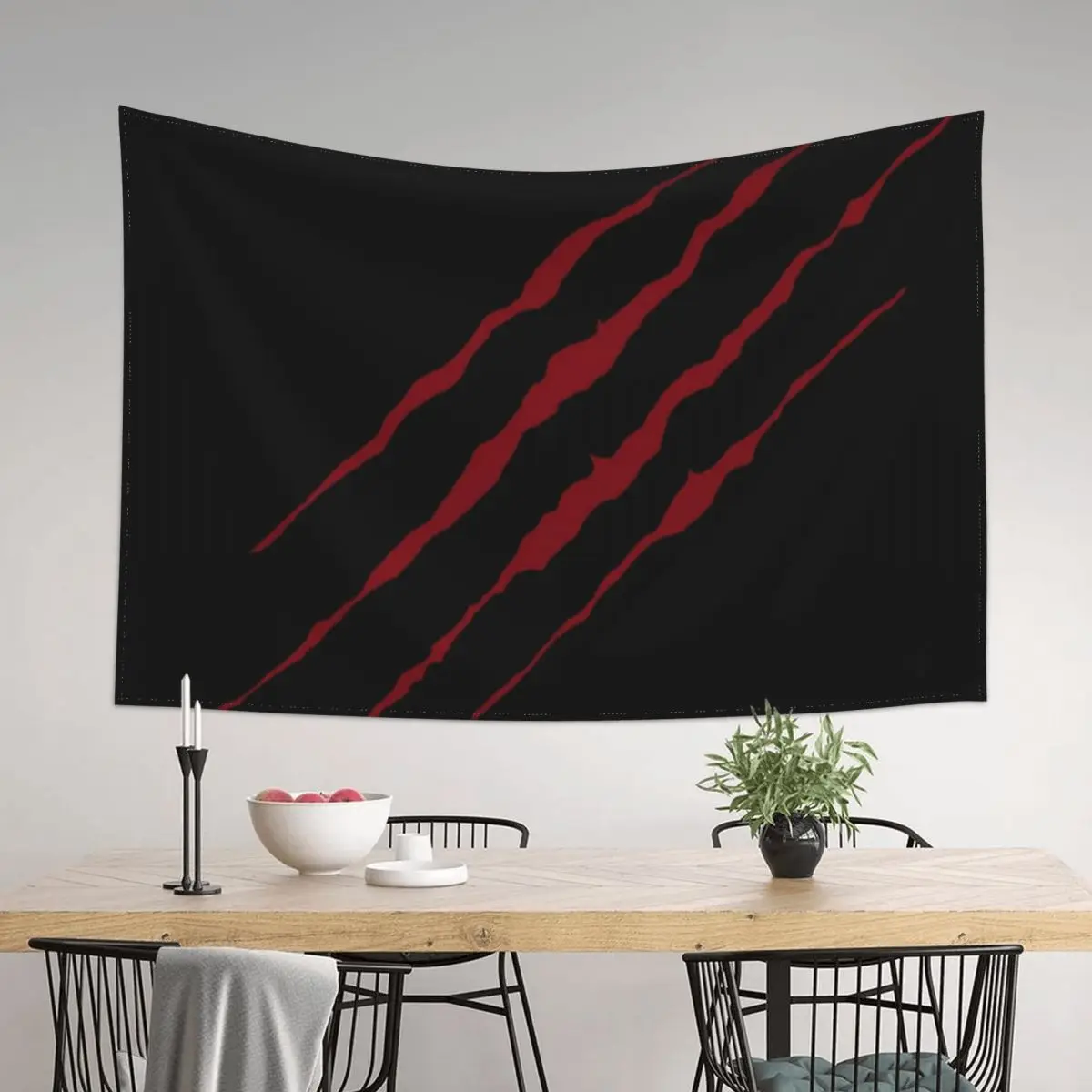

Red Claw Slash Marks Tapestry Wall Tapestries Room Design Wall Decoration Items Tapestry