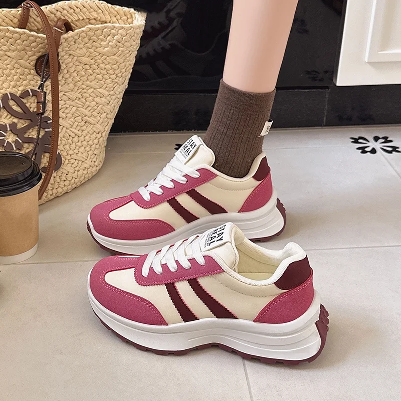 

*Fashionable Hot Selling Elegant Mountaineering Sports Shoes Spring Autumn New Round Head Comfortable Thick Bottom Casual Shoes