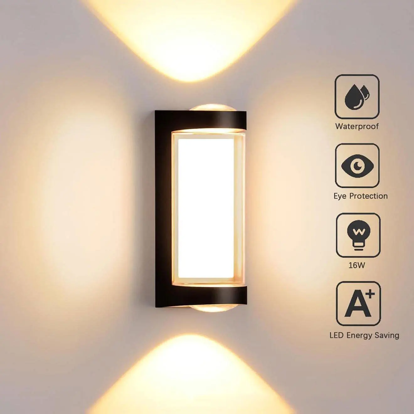 

LED Outdoor Simple And Creative Double-Head Wall Lamp 'Flashlight' Wall Lamp Aluminum Corridor Bedroom Wall Lamp
