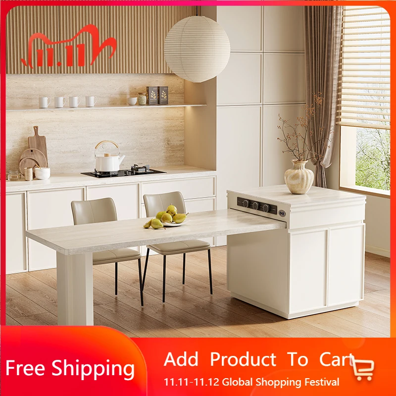 

Camping White Dining Table 1Chairs Extendables Electric Restaurant Kitchen Table Island Desk Modern Salon Mesa Unique Furniture