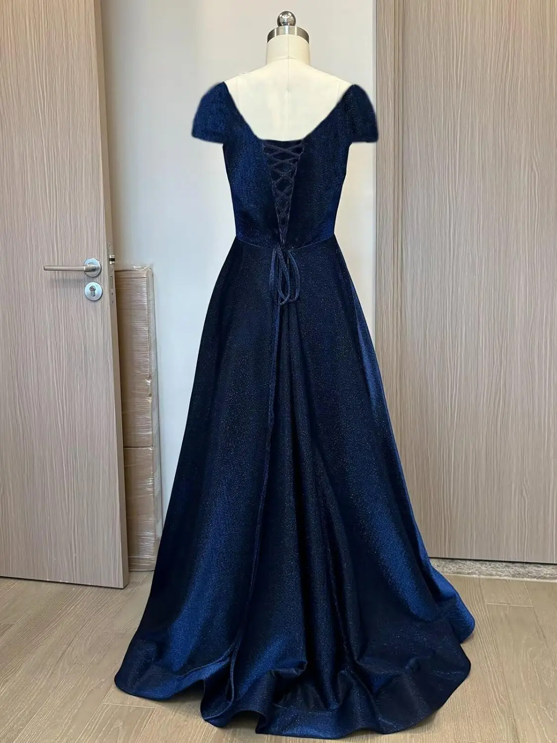 Langes Ballkleid mit Taschen, formelles Abendkleid, seitlich geschlitztes, funkelndes Partykleid, elegantes formelles Cocktailball-Abendkleid für Damen
