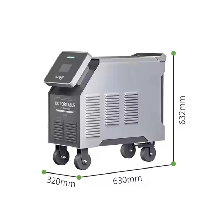Portable 7KW DC EV Fast Charger, Mobile Charging Equipment Built with CCS2 & GB/T Connectors for Electric Vehicles