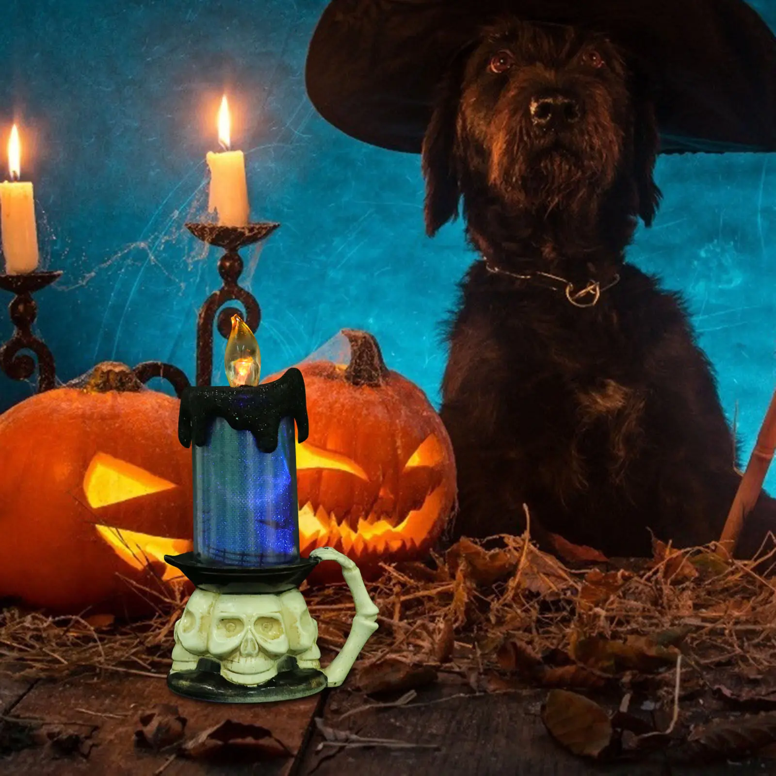 2pcs Pumpkin C Lamp Halloween Decor LED Electronic C les Durable Smoke Safe Family Kids Pets Lightweight Portable