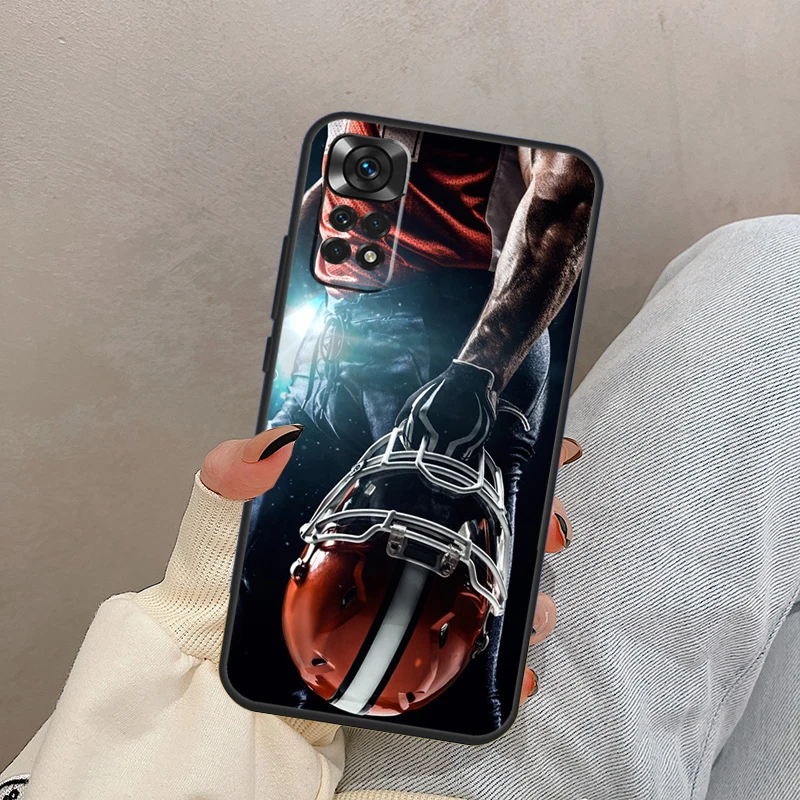 American Football For Xiaomi Redmi Note 12 Pro Plus Case Redmi Note 10 9 8 11 Pro 11S 10S 9C 12C 10C Cover