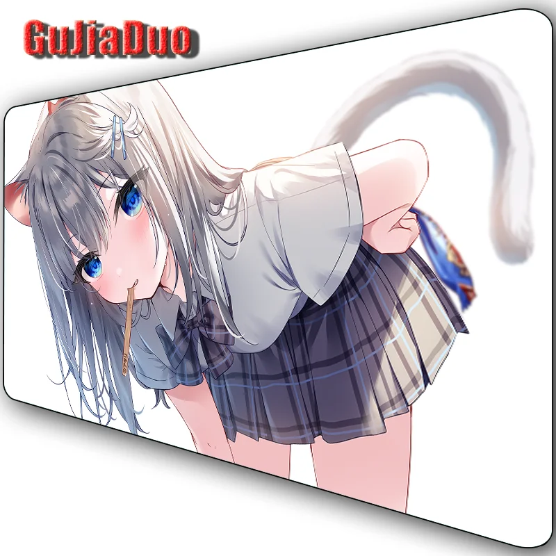 

Cat Girl 90x40 Extra Large Cute Mange Mouse Pad Gamer Laptop Table Pad Gaming Hoom Accessories Kawaii Comic Mousepad Pc Cushion