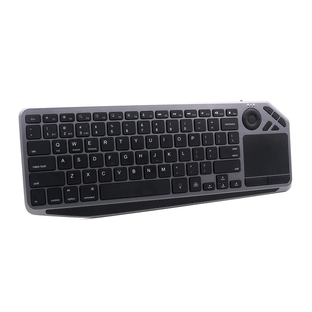 Cheap Ergonomic Ultra Thin Mini portable Backlight Wireless Bluetooth Keyboard with trackpad For smartphone