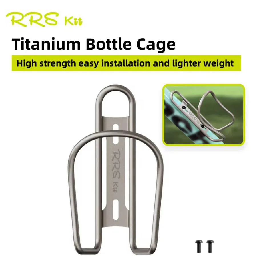 AliExpress rrskit RRSkit New Titanium Alloy Water Bottle Cage Anti-Rust Holder for Road Bike and Mountain Bicycle Cycling Accessories