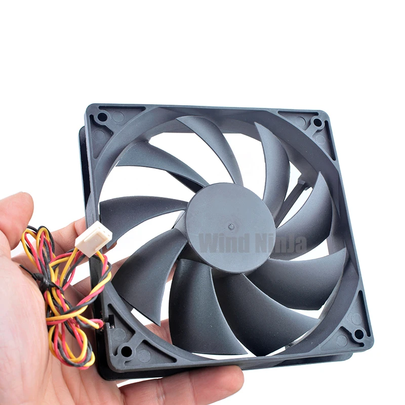 Kipas Pendingin Tenang 12cm X 120mm X 25mm DC12V 0,16A 1,92W 900rpm untuk Catu Daya CPU Sasis - DF1202512RFLN