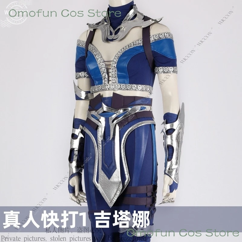 Kitana Cosplay Mortal Costume Sexy Women Crop Top Pants Full Set Warrior Ninja Uniform Suit Halloween Carnival Party Kombat 1