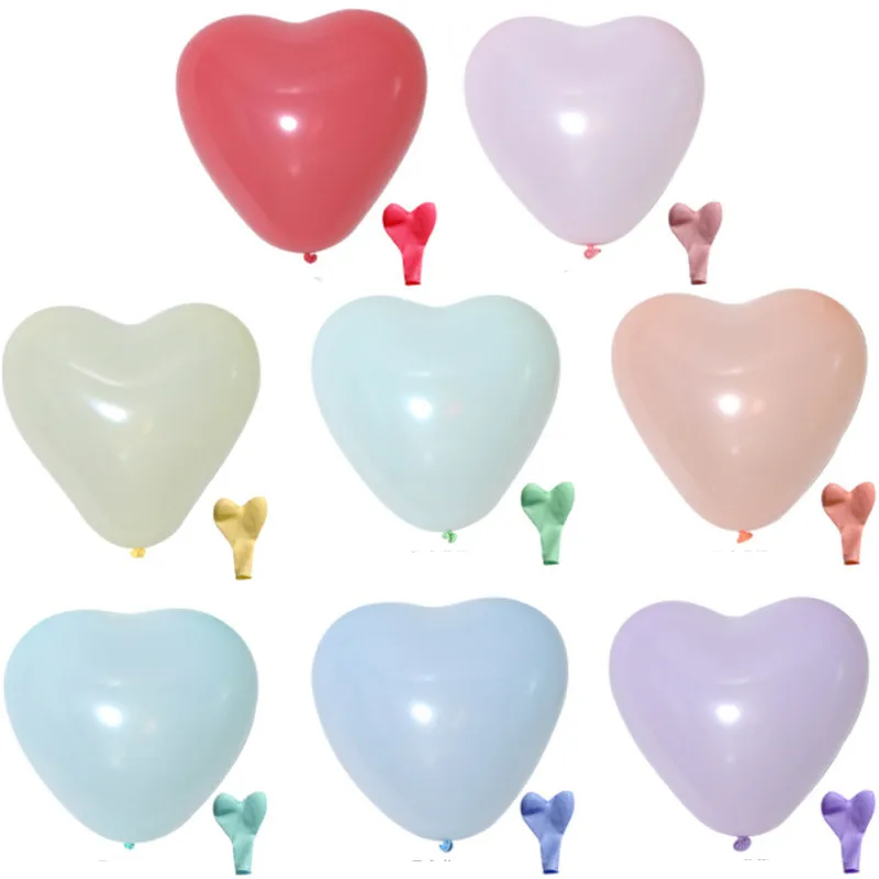 

20PCS 10Inch Light Color Heart Shaped Latex Balloon Macaron Peach Heart Balloon Wedding Decoration Supplies