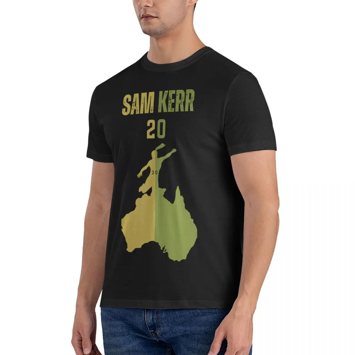 Men SK20 T Shirts Sam Kerr Pure Cotton Clothing Novelty Short Sleeve Crew Neck Tees Graphic Printed T-Shirt