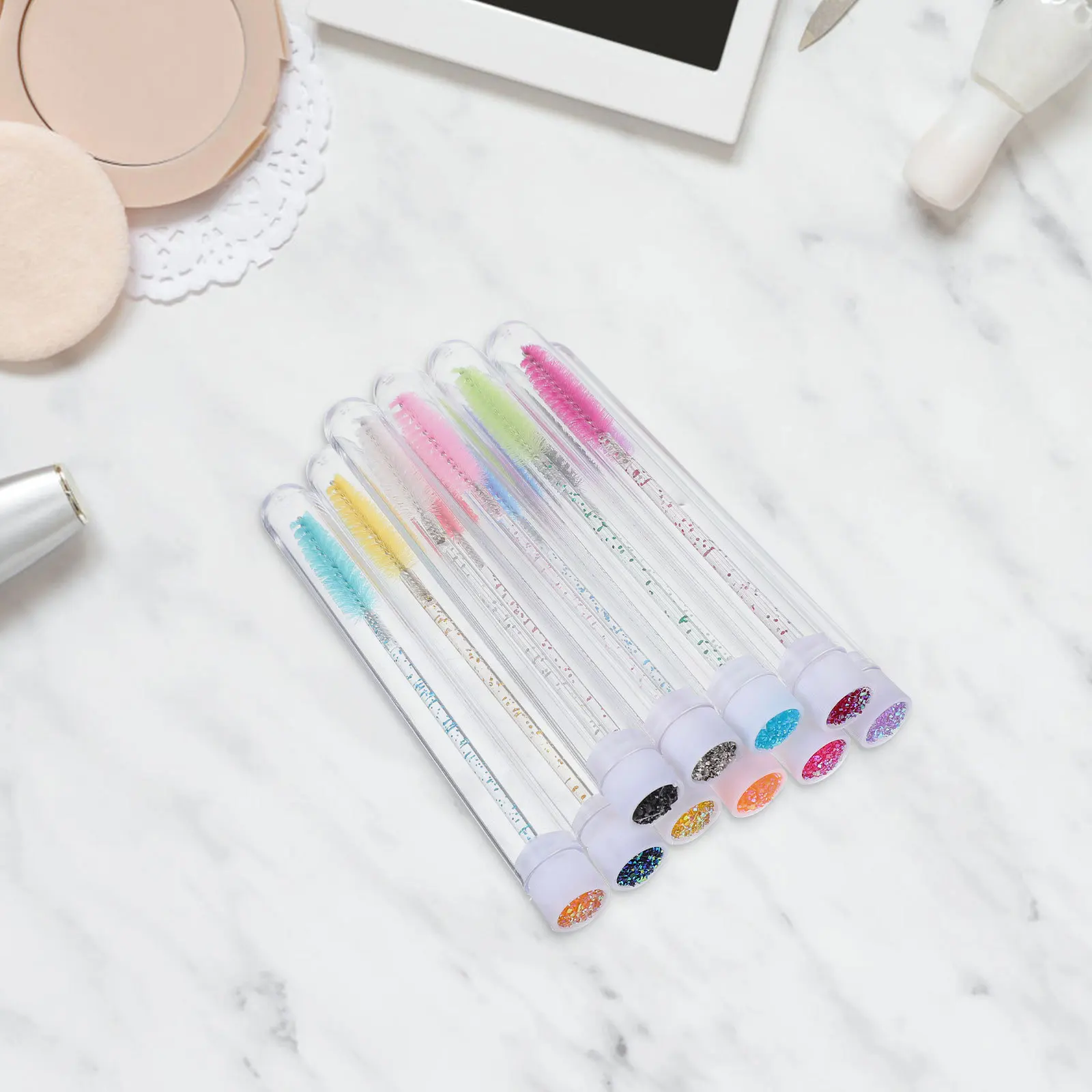 20 個まつげブラシプロフェッショナル個人使用両端まつげ眉コーム化粧品マスカラブラシコームツールのための素晴らしいギフト