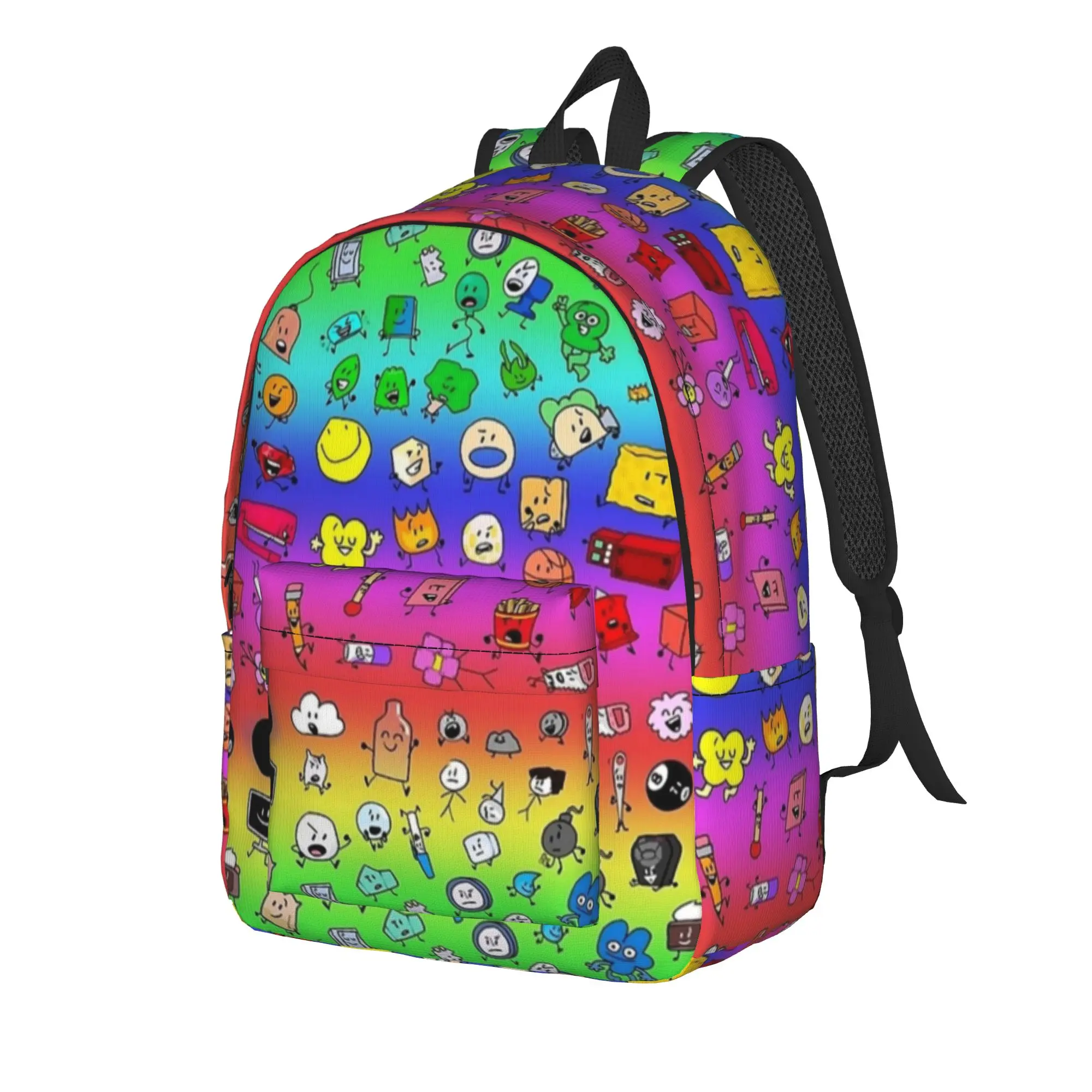 BFDI Cartoon  Backpack Cool High School Business Daypack Battle for Dream Island Laptop Computer Canvas Bags Gift
