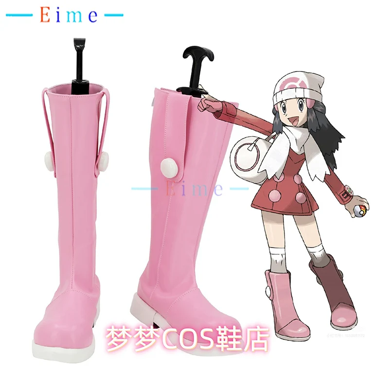 hikari-dawn-aurore-lucia-lucinda-cosplay-shoes-game-cosplay-props-halloween-party-pink-boots-custom-made-big-size