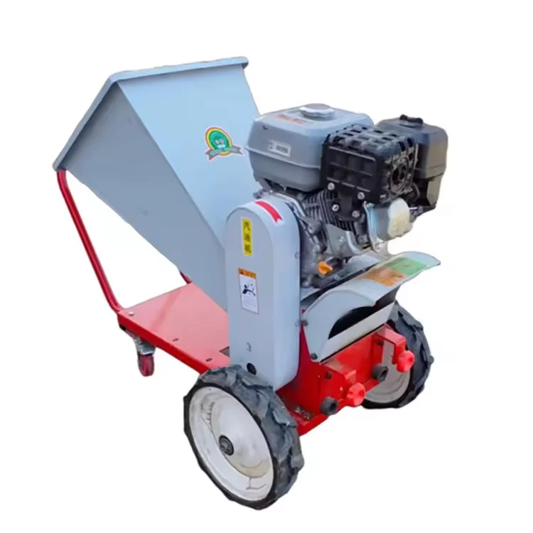 Mobile High Efficiency Garden Wood Chipper, Motor Powered Branch Shredder & Small Tree Wood Crusher