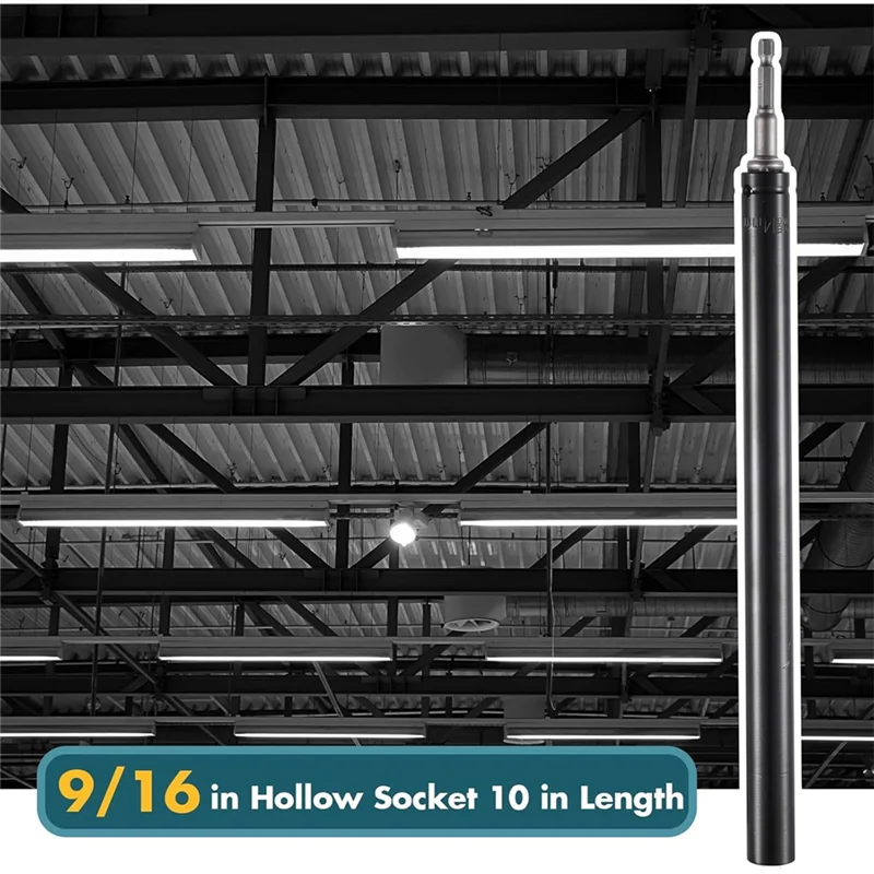 

AT63-Power Tool For Overhead Fastening:9/16" Electric Nut Driver Featuring 1/4" Hex Shank For Long Bolts And Pipes Application