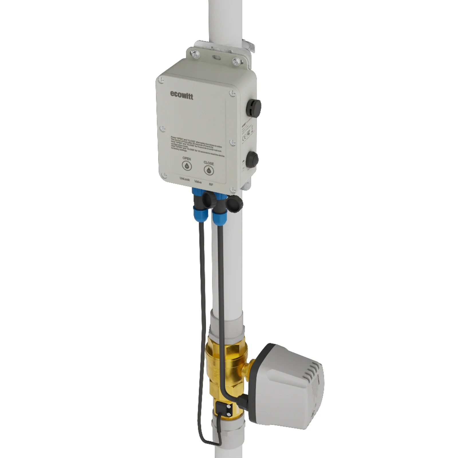 Ecowitt WFC02 Smart Ball Valve Water Timer with Actuator, 1