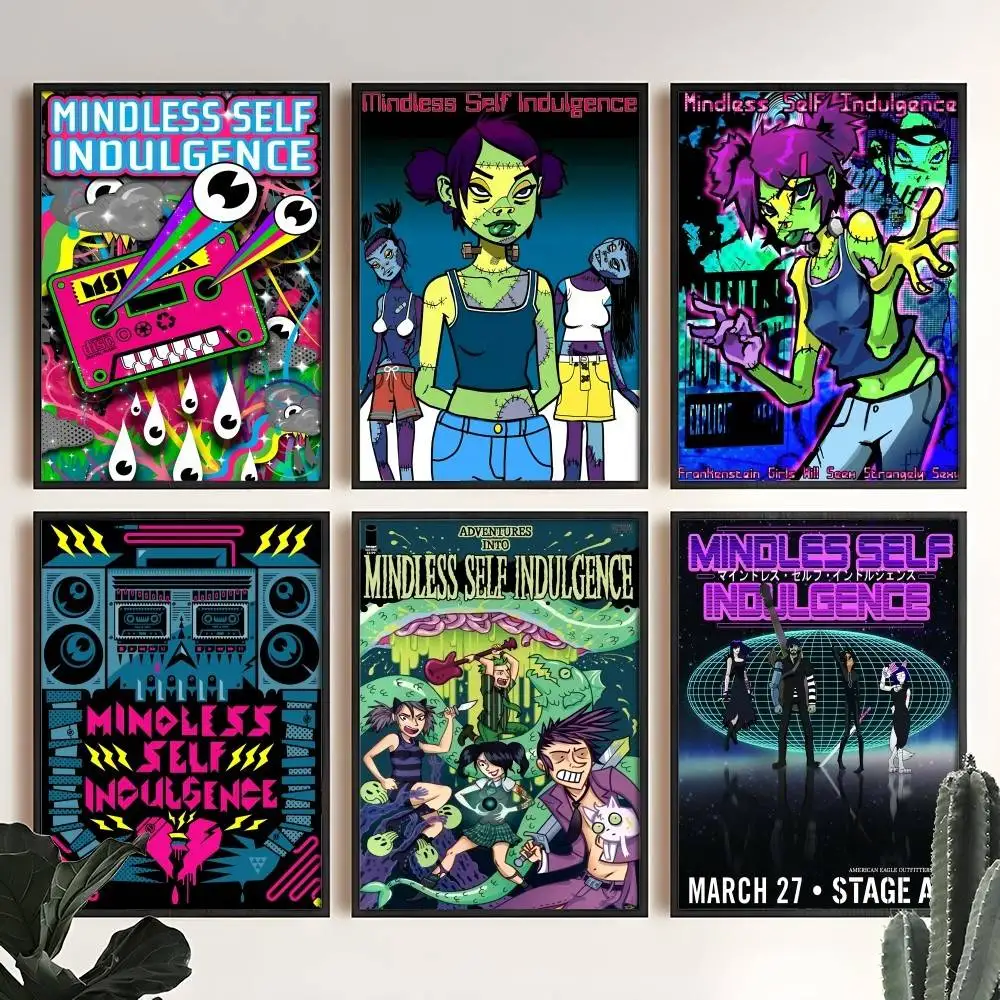 Punk MSI M-Mindless Self Indulgence Poster High Quality Print Home Decor Wall Art Mural Room Bar Decoration