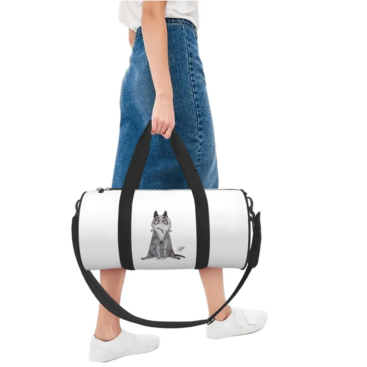 Sparky Dog Frankenweenie Large Duffle Gym Bag Waterproof Duffle Travel Bags Handbags Fitness bag