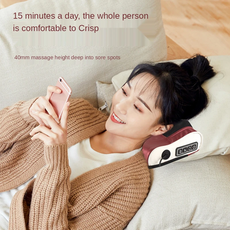 Electric cervical massage instrument plug kneading neck massage pillow neck multi-function massage pillow