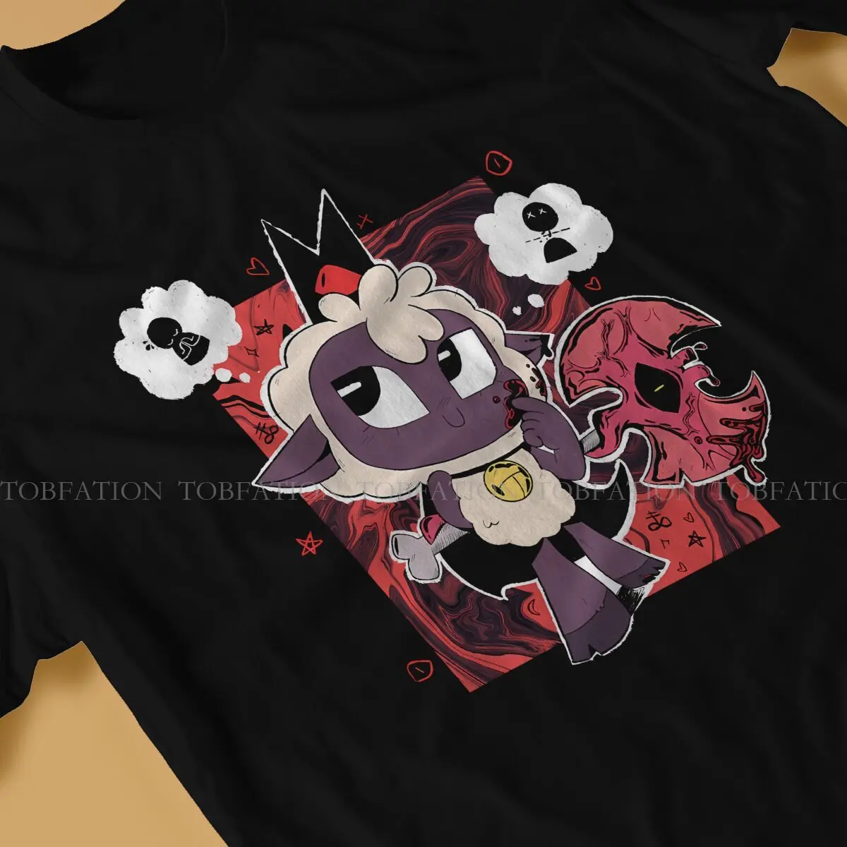 Cult of The Lamb Goat Game 100% Cotton TShirts Chibi Personalize Homme T Shirt New Trend Tops Size S-6XL view 4
