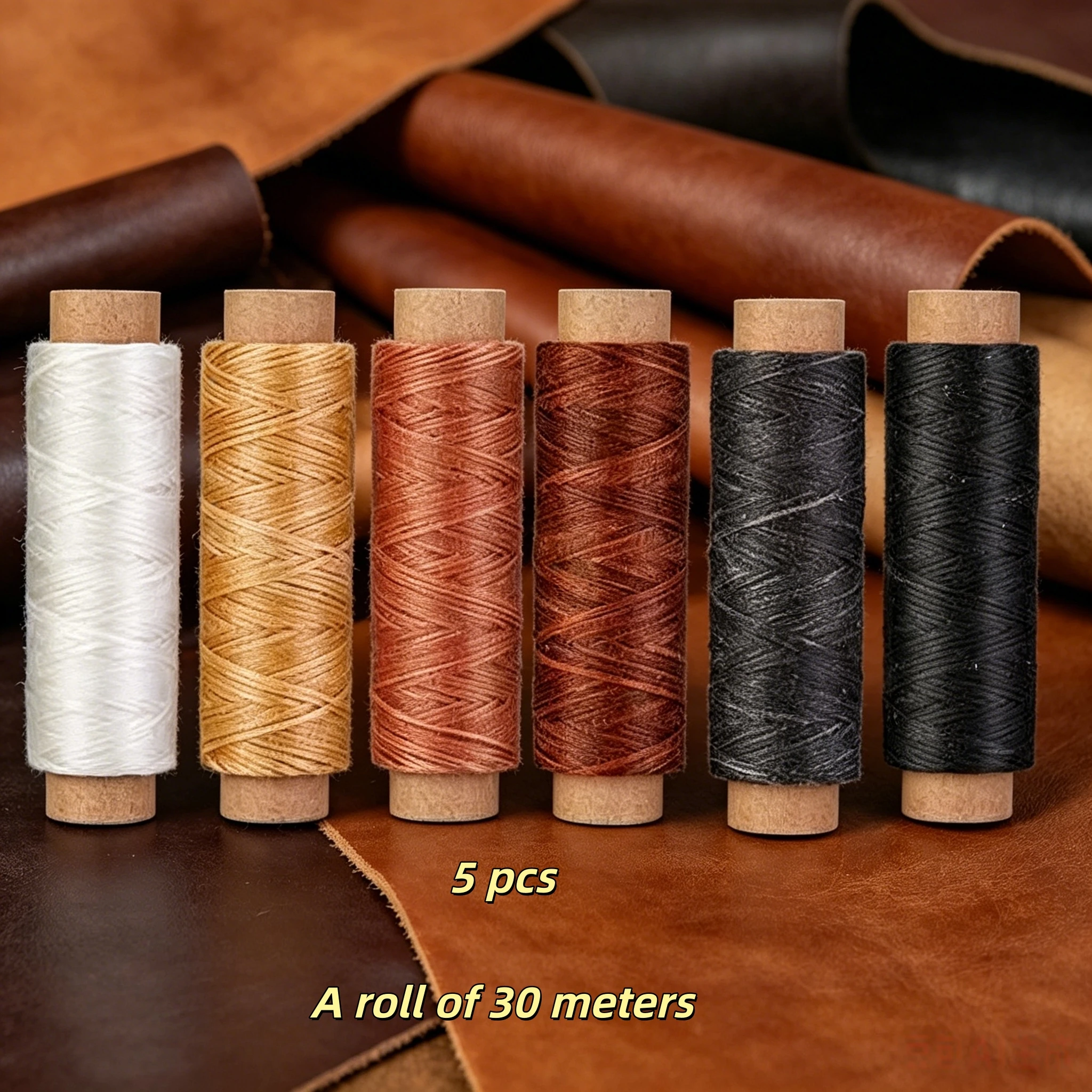 Portable leather tool set, leather hand sewing machine, leather repair large head sewing needle, sewing wax thread view 3