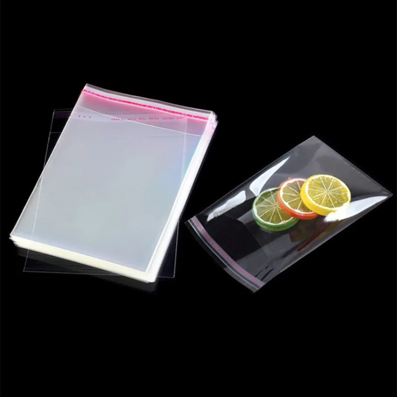 100Pcs transparent self-sealing jewelry accessories candy OPP self-adhesive bag packaging resealable gift cookie packaging bag