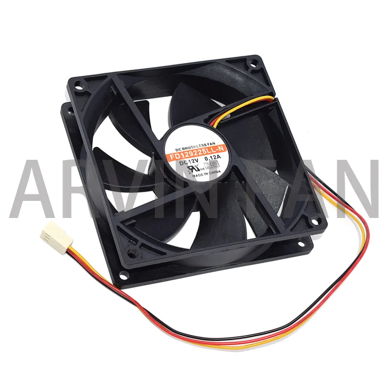 

9cm Fan NEW For FD129225LL-N DC 12V 0.12A 90x90x25mm 3-Wire Server Cooling Fan