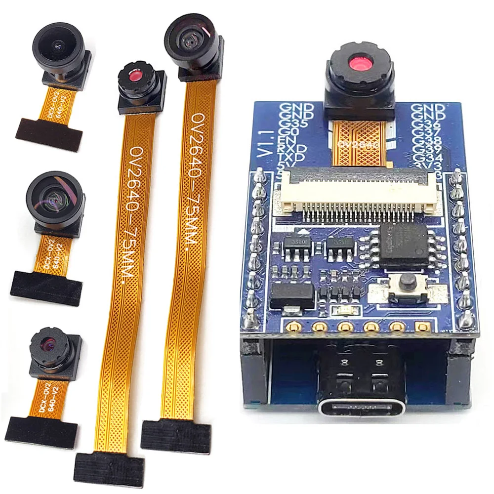 Zestaw ESP32-CAM z modułem kamery OV2640, kamera WiFi 66 120 160 stopni, 4MB pamięci Flash, noktowizja 650nm 850nm, DVP 24Pin, 2MP, 2.4GHz