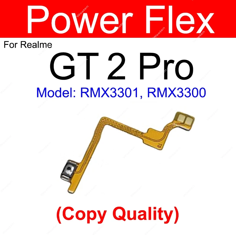 Power Volume Buttons Flex Cable For Realme GT 2 Pro GT2 Pro On OFF Power Volume Side Keys Buttons Flex Parts