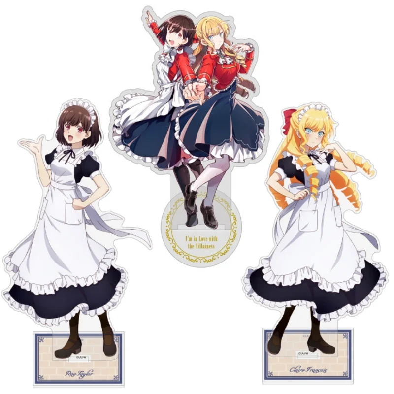 Popular Anime I'm in Love with the Villainess Maid Version 15cm Acrylic Stand Desktop Ornament Friends Fans Christmas Gifts
