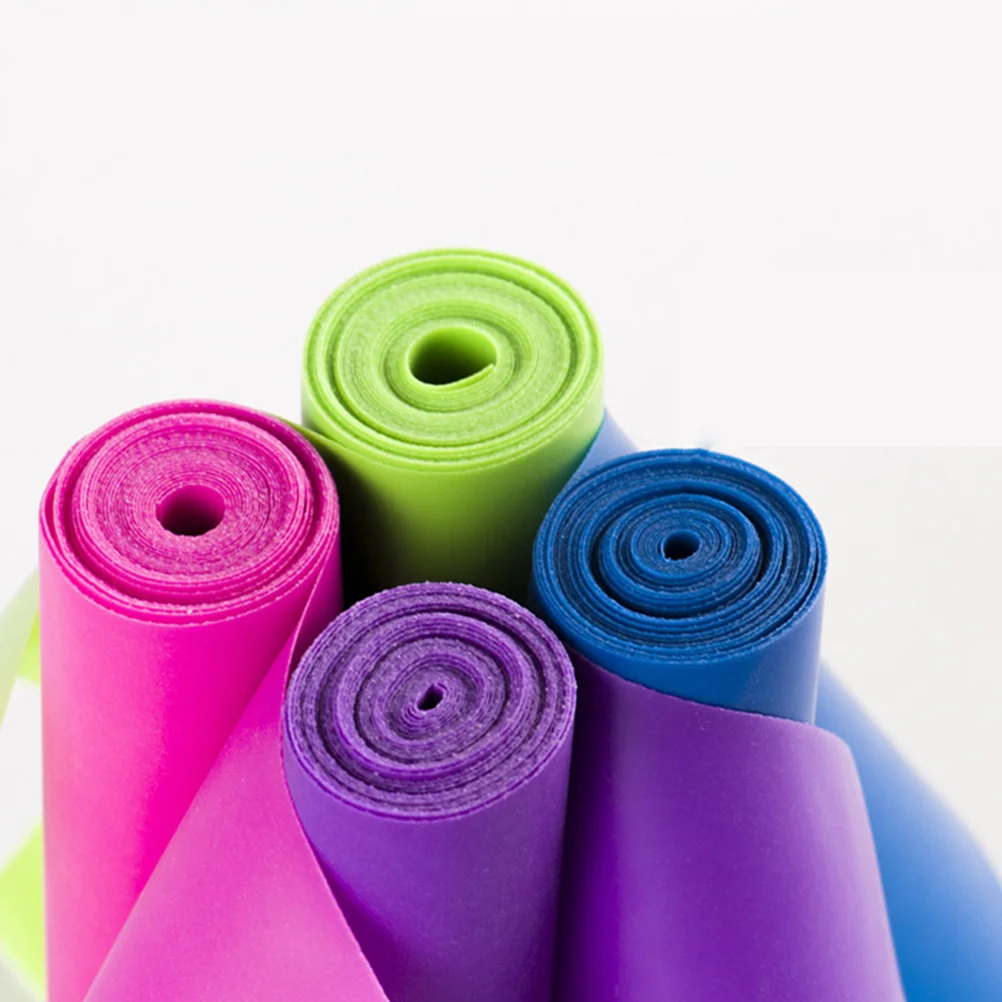 

2Pcs Slight Elasticity Stretching Belt Yoga Resistance Bands for Warming Up and Strength Training Purple Blue Stretching Belt