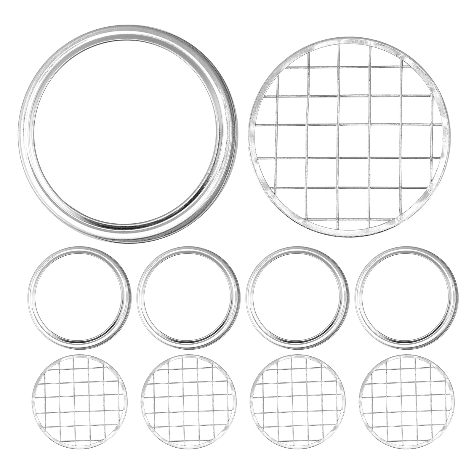 

10 Sets Floral Grid Jar Lids Reusable Tinplate Mason Flower Arrangement Grids Vase Sprouting Eusable Floral Grid For Vase Lid