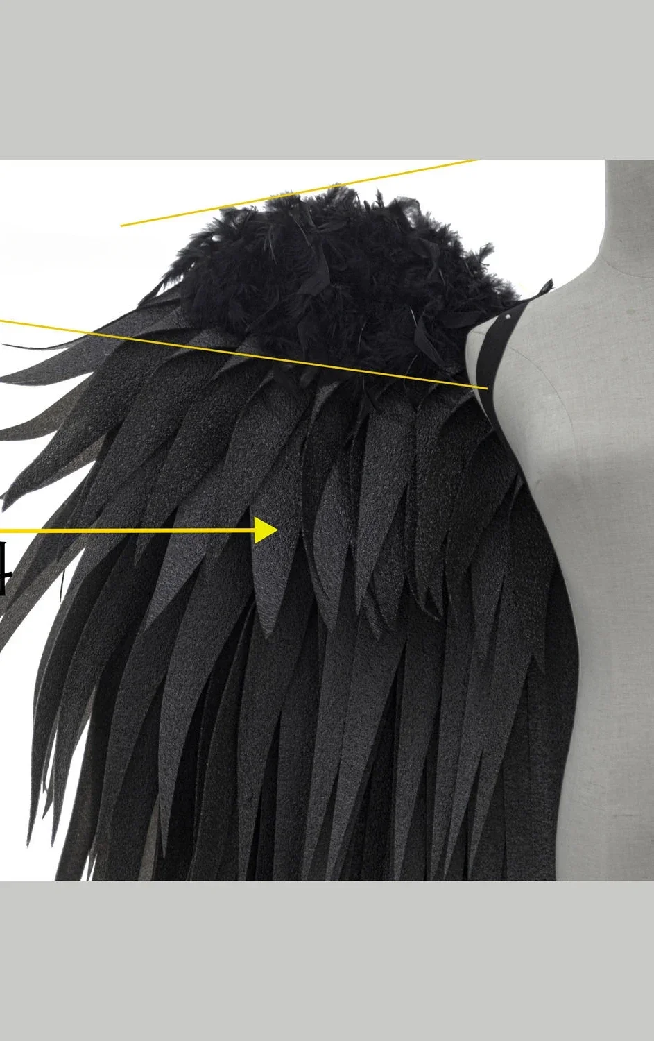 Internet Celebrity Super Large Black Wing Photo Wing Prop Performance Props Bar and Nightclub Fashion Show