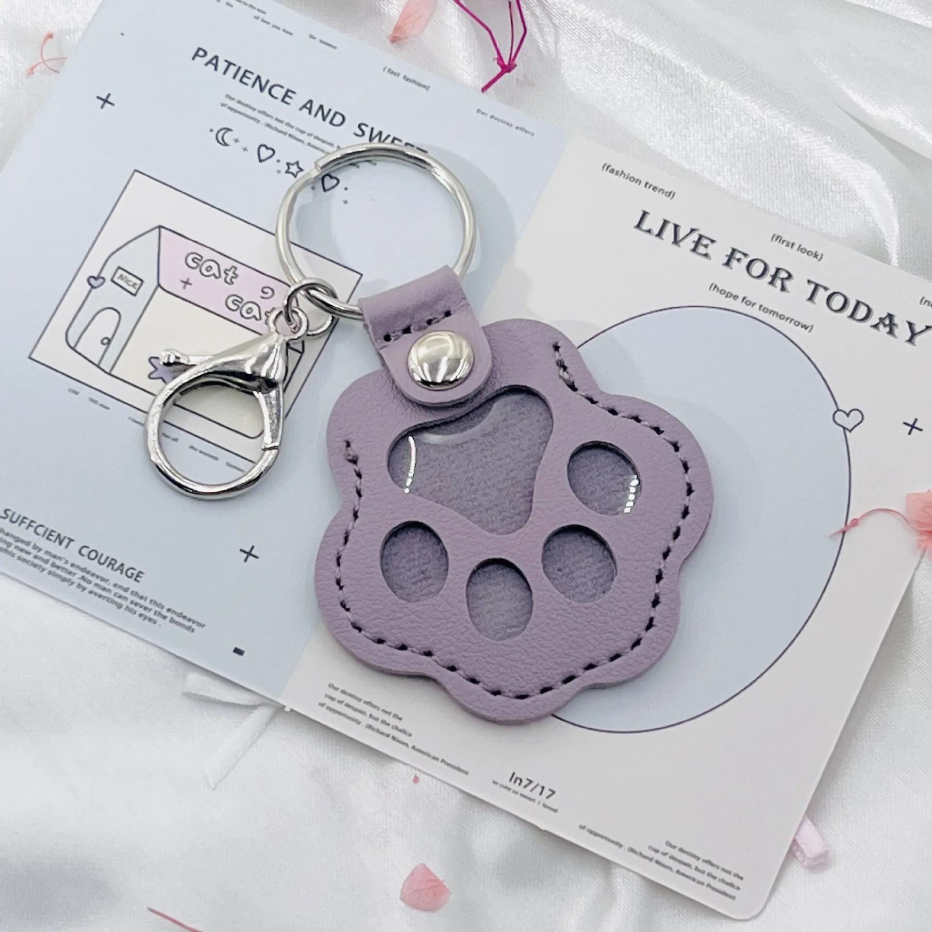 Personalisierter Haustierhaar-Aufbewahrungsanhänger Schlüsselanhänger Auto-Leder-Taschenanhänger Niedlicher Schlüsselanhänger Einzigartiges Hängendes Ornament Accessoires Geschenk – Detail 7