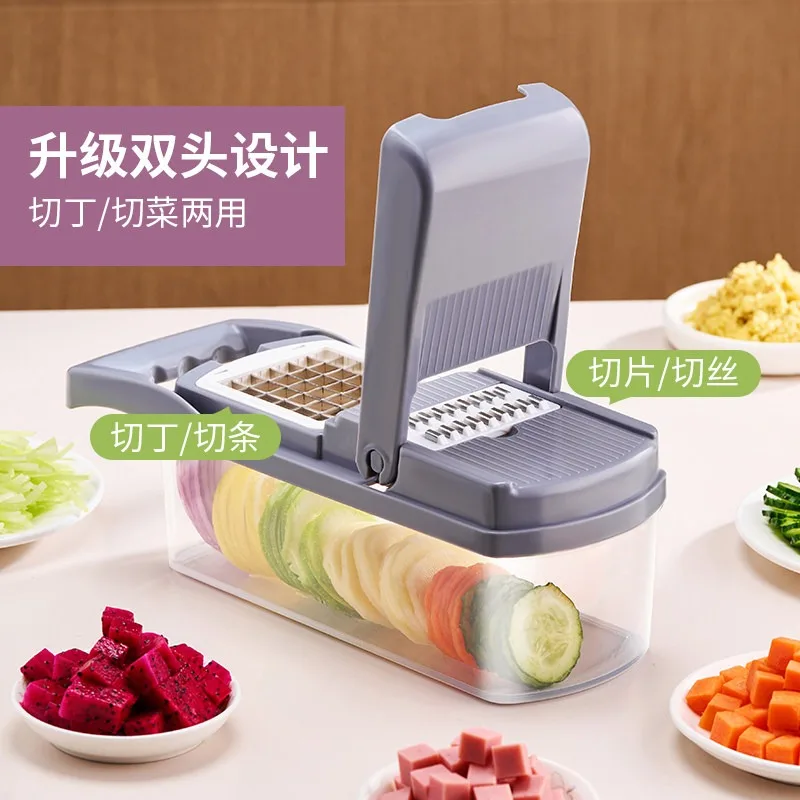 Household Kitchen Vegetable Cutter Dicer Slicer Shredder Multifunctional Manual Chopping Tool For Veggie Preparation