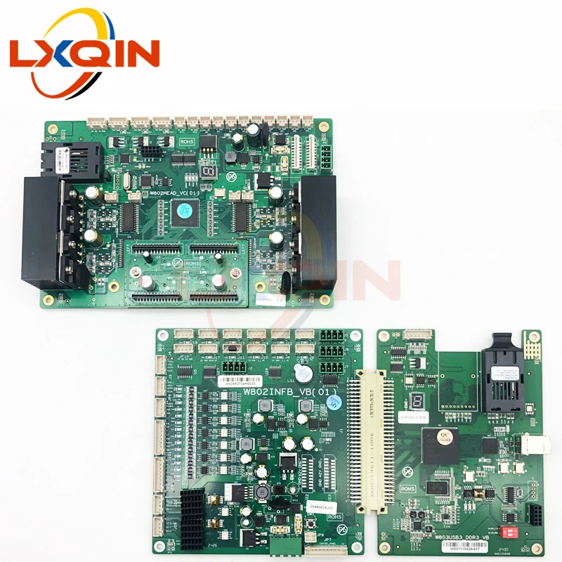 LXQIN XP600 2 Heads board kit W802HEAD-VC(01) optical fiber Version for Wellprint board DTF Flatbed printer