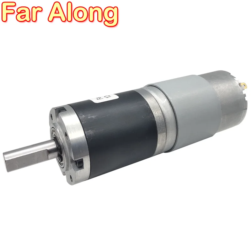 High Torque DC Planetary Gear Motor 12V 24V Low Speed Adjustable Speed Reversible Long Life DC Metal Motor Shaft Diameter 10MM