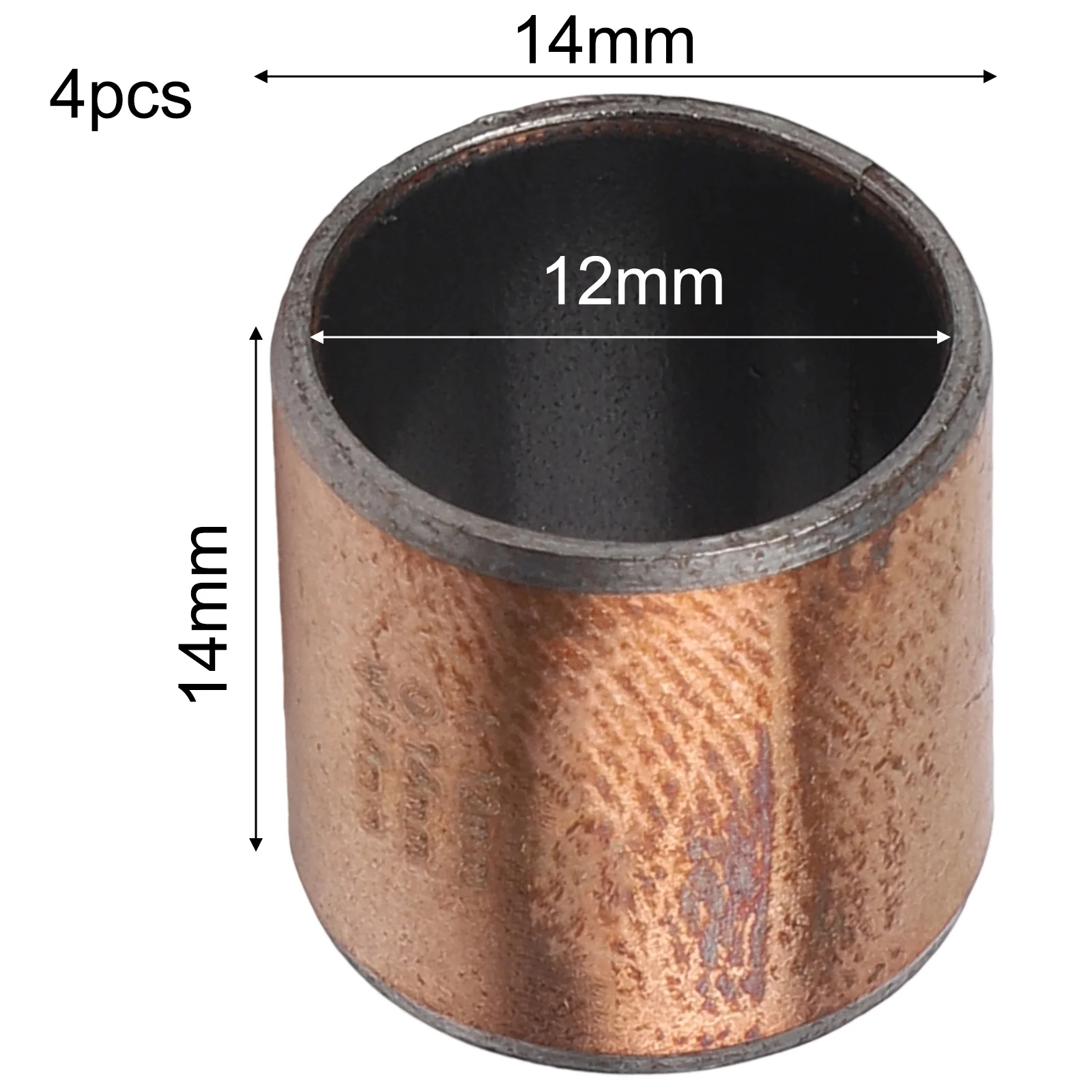 4PCS Shock Absorber Bushings for Rear Shock on Mountain Bikes Composite Metal Copper DU Bushings 14*12*14mm Dimensions