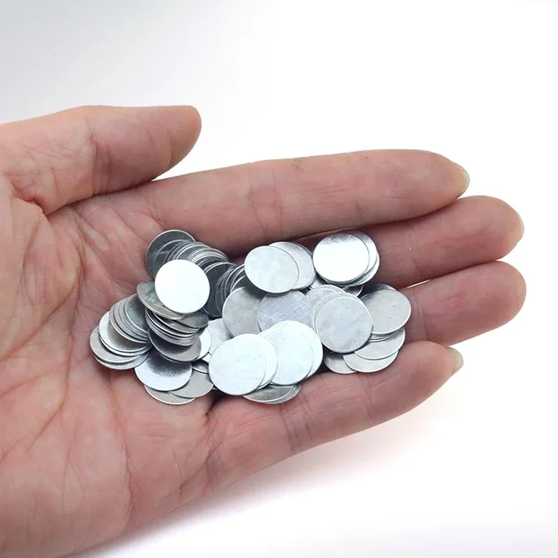 100Pcs/lot Ultra-thin Round Iron Sheet Galvanized Sheet Iron Paste Rectangular Small Suction Iron Sheet DIY Handmade Make - Image 3