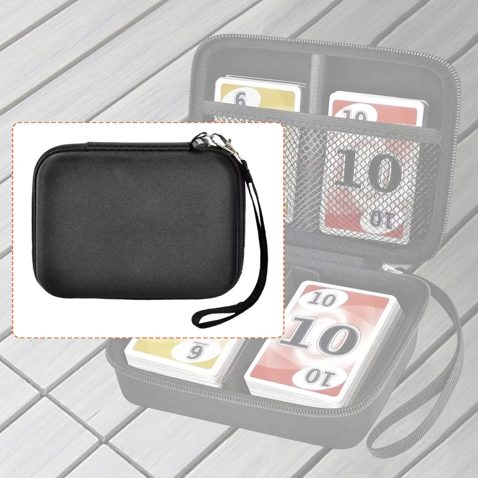 

Game Card Case Compact Reusable EVA Carrier Playing Cards Protector, Organizer for Cards Football Backpack Sport Baseball
