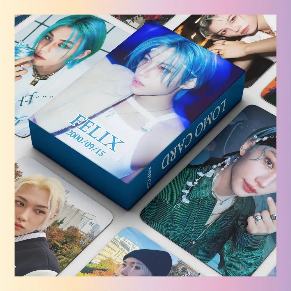 XIURAN 55 Pcs SK Felix Album Lomo Card Kpop Photocards  Postcards  Series