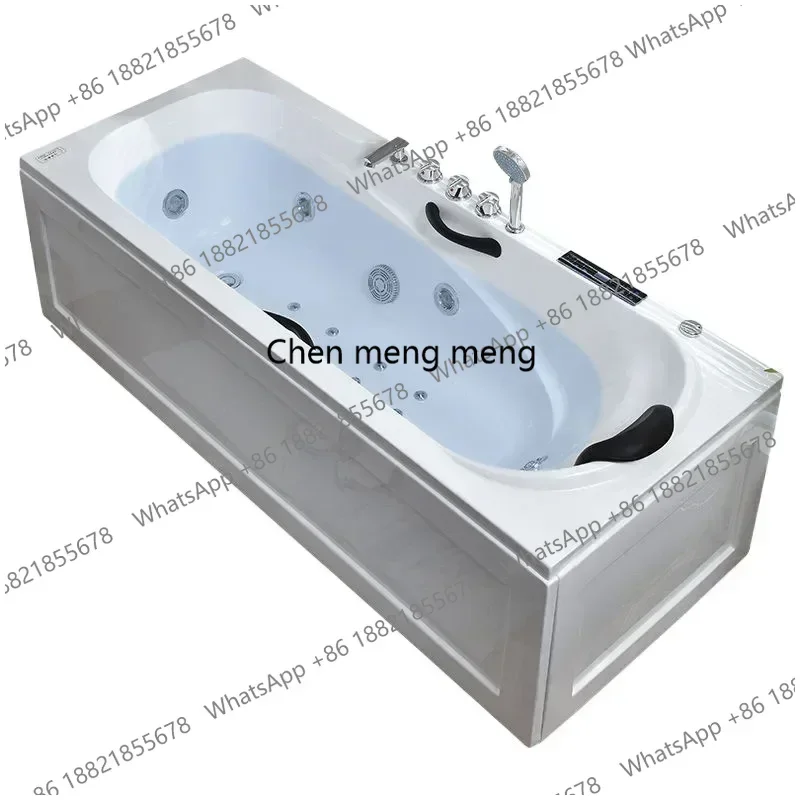 F185 شقة صغيرة الكبار تصفح تدليك درجة حرارة ثابتة التدفئة حوض استحمام أكريليك سميك ذكي
