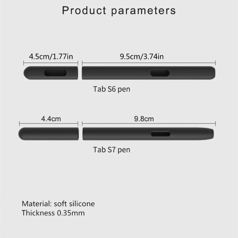 For Samsung Galaxy Tab S6 /S6 Lite /S7 S Pen Cover Tablet Silicone Pencil Case