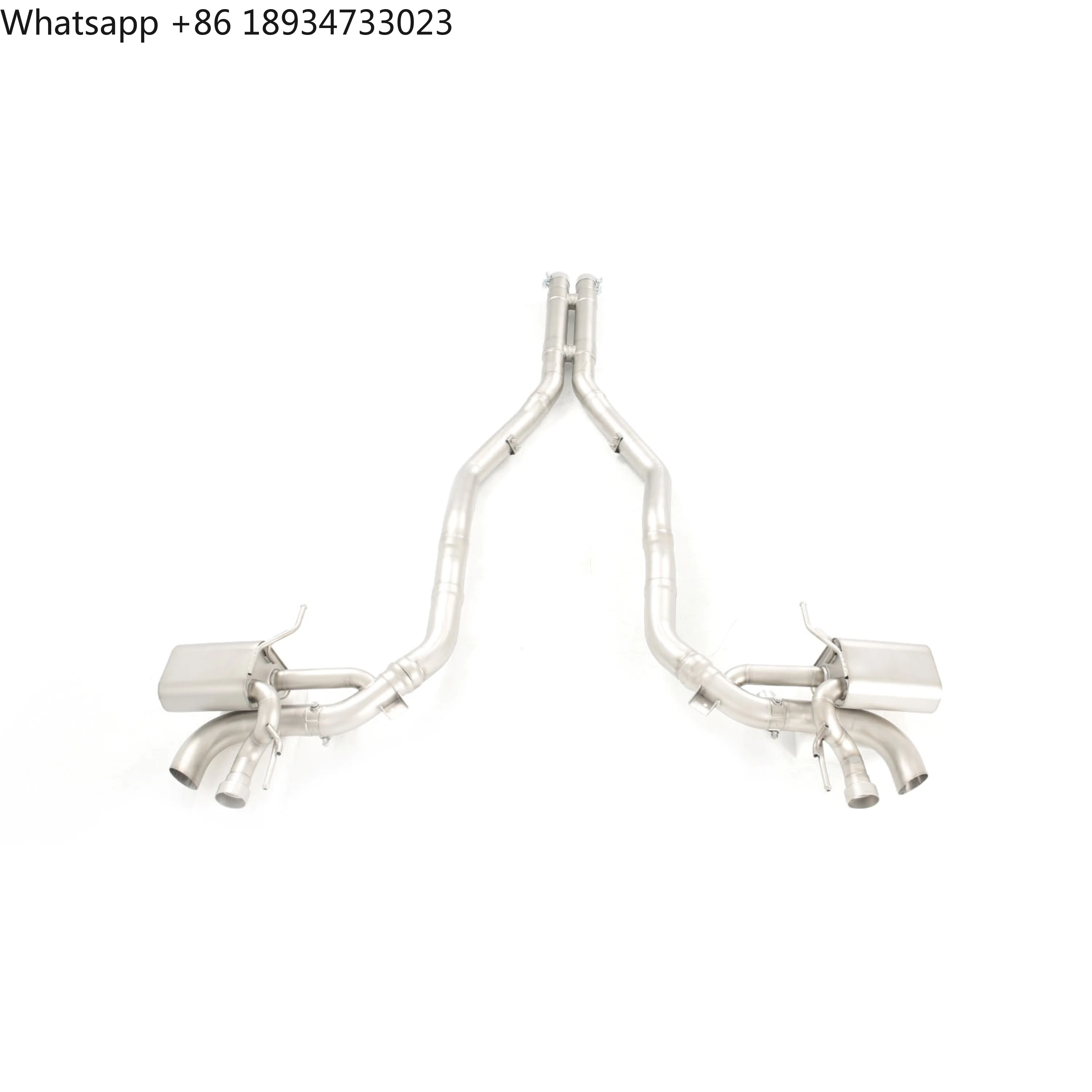 for CGW High Performance SUS304 Full Catback Exhaust Tip Muffler Pipes for Ferrari 812